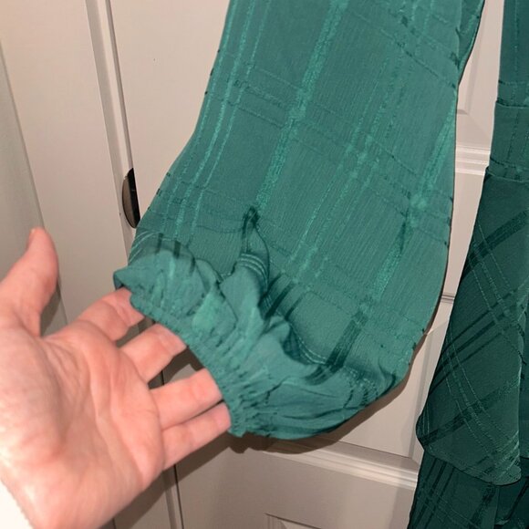 Dark Green Plaid Romper - Picture 7 of 11